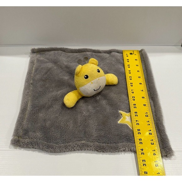 Baby Gear Gray Yellow Giraffe Star Plush Toy Baby Security Blanket Lovey READ - Picture 3 of 9